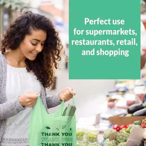 ถุงช้อปปิ้งแบบย่อยสลายได้วัสดุรีไซเคิลสำหรับช้อปปิ้งซูเปอร์มาร์เก็ตและร้านขายของชำ - Product Image 6