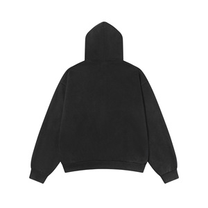 <b>Spring</b> New Men's American Street Style Hoodies Washed <b>Cardigan</b> Zipper Loose Fit Knitted Sweatshirt for Autumn Customizable - Product Image 2