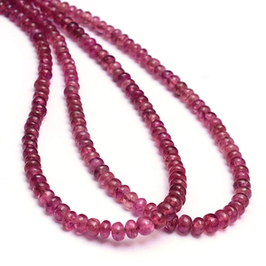 Turmalina Rubelita de 3mm-5mm, Cuentas Sueltas Redondas y Lisas, Turmalina Rosa Natural, Piedra Preciosa, Cuentas Sueltas para la Fabricación de Joyas - Product Image 3