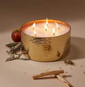 Bocal à bougie en métal au design unique, multicolores, pour la décoration de la maison et des tables de mariage, forme ronde - Product Image 5