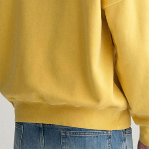 เสื้อสเวตเตอร์คอกลมสำหรับผู้ชายผ้าคอตตอนเนื้อนุ่มปักลายสีพื้นเพื่อความสบายและมีสไตล์ในฤดูหนาว - Product Image 5