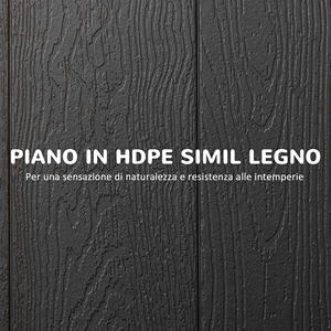 Outsunny Mesa de jardín plegable para 6 personas en acero y HDPE, 180x75,5x73cm, gris oscuro - Product Image 5