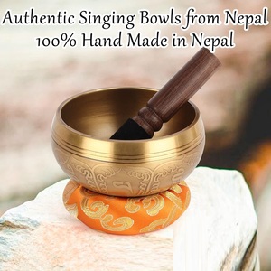 Cuenco tibetano más vendido con Mazo y cojín, cuenco de sonido Heling, cuenco de bronce del Himalaya de resonancia - Product Image 3