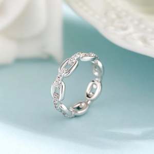 สายโซ่เงินสเตอร์ลิงเจลิยาประดับเพชรทรงกลมสำหรับผู้หญิง - Product Image 6