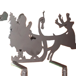 Porte-bas en métal argenté accrocheur Ornements de décoration de Noël abordables Fournitures de vacances élégantes - Product Image 1