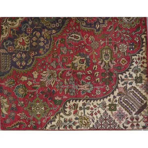 One Of The Kind Hand-Knotted <b>Wool</b> Rug _ Luxurious Vintage Design, 7'1 x 4'6, Artisan <b>Crafted</b> - Product Image 1