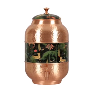 Handmade Customize Copper Water Dispenser Copper Antique Glossy Finishing Hammered Drink Ware Home Hotel Uses - Product Image 6