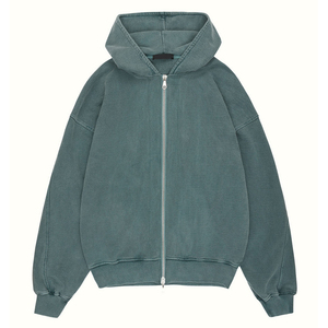 Dernier design de sweat à capuche zippé pour homme, confortable, respirant, écologique, impression numérique, service OEM personnalisable, prix bas, hiver - Product Image 1