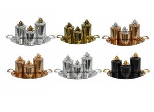 Stainless Steel Handcrafted Hammered Rose Gold Canister & Tray Luxury Kitchen Food Storage Buckle <b>Lid</b> Eco-Friendly Europe Style - Product Image 2