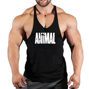 Muscle Fit Sleeveless Tank Top For Men Gym Workout Bodybuilding Cotton Shirt Training <b>Stringer</b> Fitness <b>Vest</b> - Product Image 6