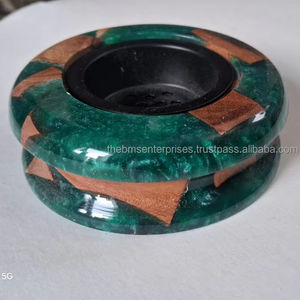 Quemador de Incienso de Madera de Acacia Hecho a Mano con Resina Epoxi, 100% Natural, para Uso en el Hogar y Hoteles, Religioso Islámico - Product Image 6