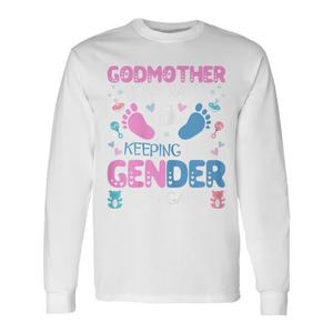 Maglietta a maniche lunghe graziosa ed elegante per la Madrina della cerimonia Gender Reveal, ideale come articolo promozionale - Product Image 1