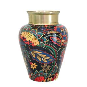 Vase à fleurs moderne fait main en métal Vase d'art décoratif artisanal de luxe pour la maison et la table de bureau - Product Image 1