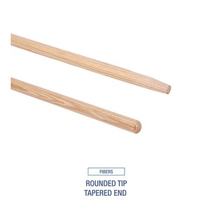 Boardwalk 1-1/8 pouces X 54 In. Manche de balai en bois dur laqué à extrémité conique, naturel, pour usage domestique - Product Image 4