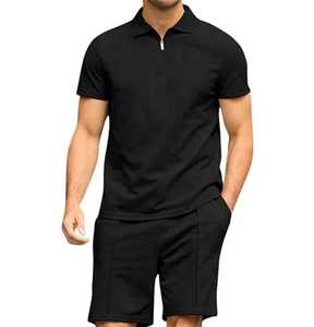 Conjunto informal de ropa para correr para hombre, camiseta de manga corta grande de verano para hombre, conjunto de dos piezas, ropa de playa de manga corta, traje para correr - Product Image 1