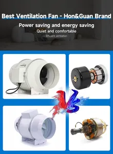 Ventilateur silencieux Hon&Guan, ventilateur de conduit de 4 pouces, faible <span class=keywords><strong>bruit</strong></span>, silencieux, ventilateur de conduit EC de 100 mm, ventilateur d'évacuation EC - Product Image 6