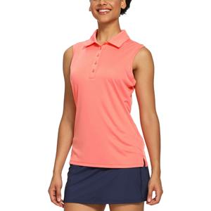 Polo sin mangas de moda para mujer, camiseta atlética para verano, color personalizado de tacto suave disponible, camisetas de Polo de Golf súper elásticas - Product Image 2