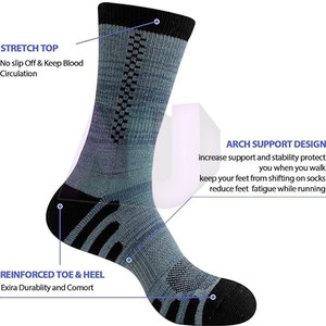 Chaussettes de sport respirantes en spandex/polyester pour l'entraînement et le confort tout au long de la journée - Product Image 6