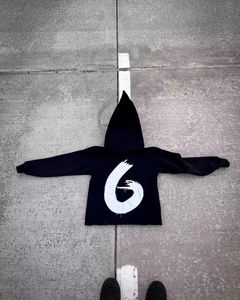 Pull à capuche vintage unisexe surdimensionné de haute qualité en coton imprimé bouffant personnalisé Design en relief Logo épaule tombante - Product Image 4