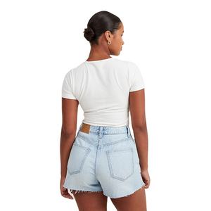 Femmes en détresse bouton taille conception Jeans Shorts Top vente été mode respirant extensible en gros vêtements d'été - Product Image 3