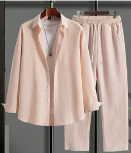 ชุดกีฬาผ้าฝ้าย100% มีฮู้ดไซส์ใหญ่สำหรับผู้ชายชุดกีฬากลางแจ้งกันลมระบายอากาศป้องกันแบคทีเรียขายดี - Product Image 4