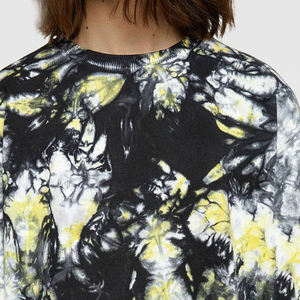 Sudadera de mezcla de algodón con tinte de corbata blanqueado de alta calidad, ropa de calle personalizada, sudaderas de cuello redondo con tinte de corbata para hombre - Product Image 5