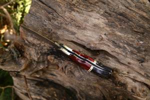 Navaja de bolsillo plegable de acero damasco OEM personalizada cuchillos de supervivencia de caza táctica EDC para acampar al aire libre - Product Image 4