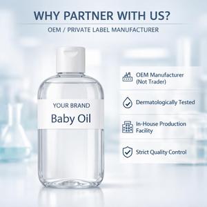 Aceite para Bebés de Marca Privada OEM, Fabricante de Productos Suaves para el Cuidado del Bebé, Aceite Corporal Hidratante para Piel Sensible, Fórmula Natural para el Cuidado de la Piel Infantil - Product Image 2
