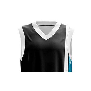 Último diseño personalizado baloncesto uniforme poliéster transpirable tela sublimada impresión sin mangas Jersey de COSH - Product Image 3