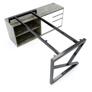 Escritorio Ejecutivo Contemporáneo 180x160cm KConcept con Estructura de Acero HBKC021 - Product Image 4