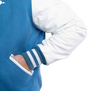 Chaqueta Universitaria de Alta Calidad, Estilo Varsity, Chaqueta de Moda Urbana con Mangas de Cuero, Transpirable, para Invierno - Product Image 3