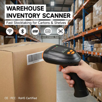Escáner de Código de Barras 2D BT de Venta Directa de Fábrica WCMI, FCC CE RoHS, Almacenamiento Fuera de Línea, Lector de Códigos QR Inalámbrico con Pantalla LCD