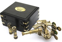Sextant en laiton antique de qualité supérieure - Instrument de navigation pour bateaux pour collectionneurs - Décoration vintage maritime pour quai de marina QG Enterprise