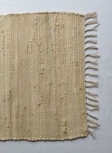 Alfombra lavable antideslizante Rectangular de algodón tejida hecha a mano Floral Flatweave Durry para decoración de sala de estar hecha en India - Product Image 3