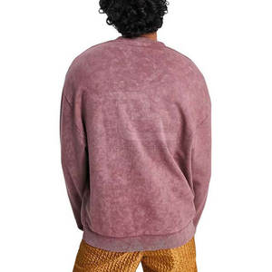 Sudadera de lavado ácido para hombre Material cómodo de poliéster/algodón Color sólido Logotipo personalizable Precio razonable para uso en invierno - Product Image 2