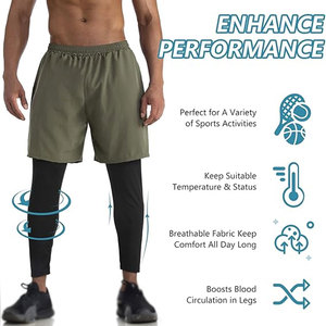 Leggings de Compresión para Yoga para Hombre, Transpirables, con Cintura Elástica, Spandex/Poliéster, para Flexibilidad y Ejercicio Diario - Product Image 2