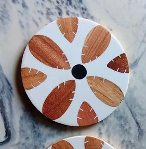 Ensemble de sous-verres en matériaux personnalisés Tampons ronds en pierre de style classique pour la cuisine Fabriqué en Inde - Product Image 6