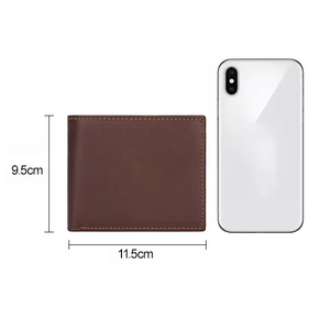 กระเป๋าสตางค์หนังแท้ดีไซน์ใหม่สำหรับผู้ชาย - ทันสมัย ป้องกัน RFID ทนทาน และจุของได้เยอะ - Product Image 3