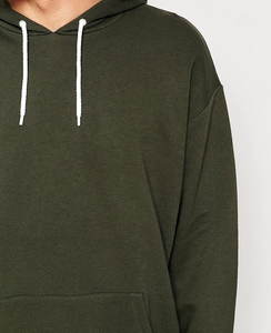 Sudadera con capucha de lana mezclada de algodón 2025 básica de alta calidad 100%, Sudadera con capucha con estampado térmico y bolsillo Kangaro con cremallera y logotipo personalizado para Unisex - Product Image 3