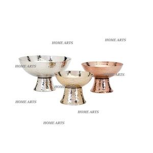 Ensemble de 3 tailles différentes de bol alimentaire forme ronde en acier inoxydable chocolats martelés Dates bol de service en vrac - Product Image 1