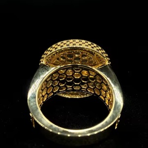 Anillo de moissanita VVS más vendido, Plata de Ley 925, chapado en oro amarillo, patrón de estrella, joyería para boda, hombres y mujeres - Product Image 3
