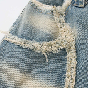 New Designer <b>Men's</b> Straight <b>Jeans</b> Stylish Coated Denim Street Wear Pants with OEM Service Fitting Customized Baggy Pant - Product Image 3