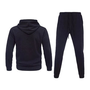 2021 nouveau Design hommes survêtement Sport décontracté 2 pièces survêtement à capuche manteau et pantalon de survêtement ensemble - Product Image 3