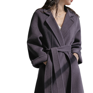 Manteau d'hiver en laine pour femme, qualité supérieure, coupe ajustée mi-longue, doublure en soie respirante, vente chaude 2024 - Product Image 3