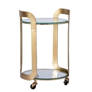 BIG DISCOUNT ! Stainless Steel Metal And Glass Service Trolley <b>For</b> Living Room And Bedroom - Product Image 4