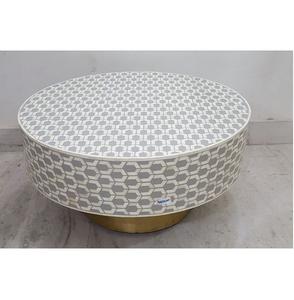 Nouveau Design Os Et Résine Côté Résine Noir et Blanc Tables Décoratives Décoration Meubles De Maison Tables D'appoint Élégantes Disponibles - Product Image 5