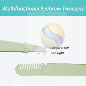Pince à épiler en acier inoxydable de haute qualité, personnalisée, à pointe inclinée, outils de maquillage - Product Image 3