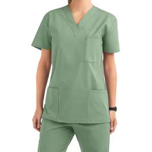 2025 nuevos uniformes de Hospital Unisex conjuntos de uniformes de enfermería conjuntos de uniformes de secado rápido conjunto de dos piezas Top y pantalones para enfermera moda OEM - Product Image 6