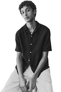 Camisas de manga corta de mezcla de algodón con textura cómoda para hombre de marca personalizada de calidad superior de corte regular - Product Image 6