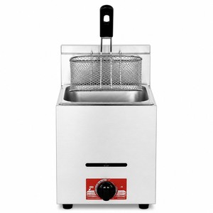 Commercial Countertop LPG Gas Deep Fryer 6L Single <b>Basket</b> for French Fries Chicken Food Truck Snack Shop - Product Image 1